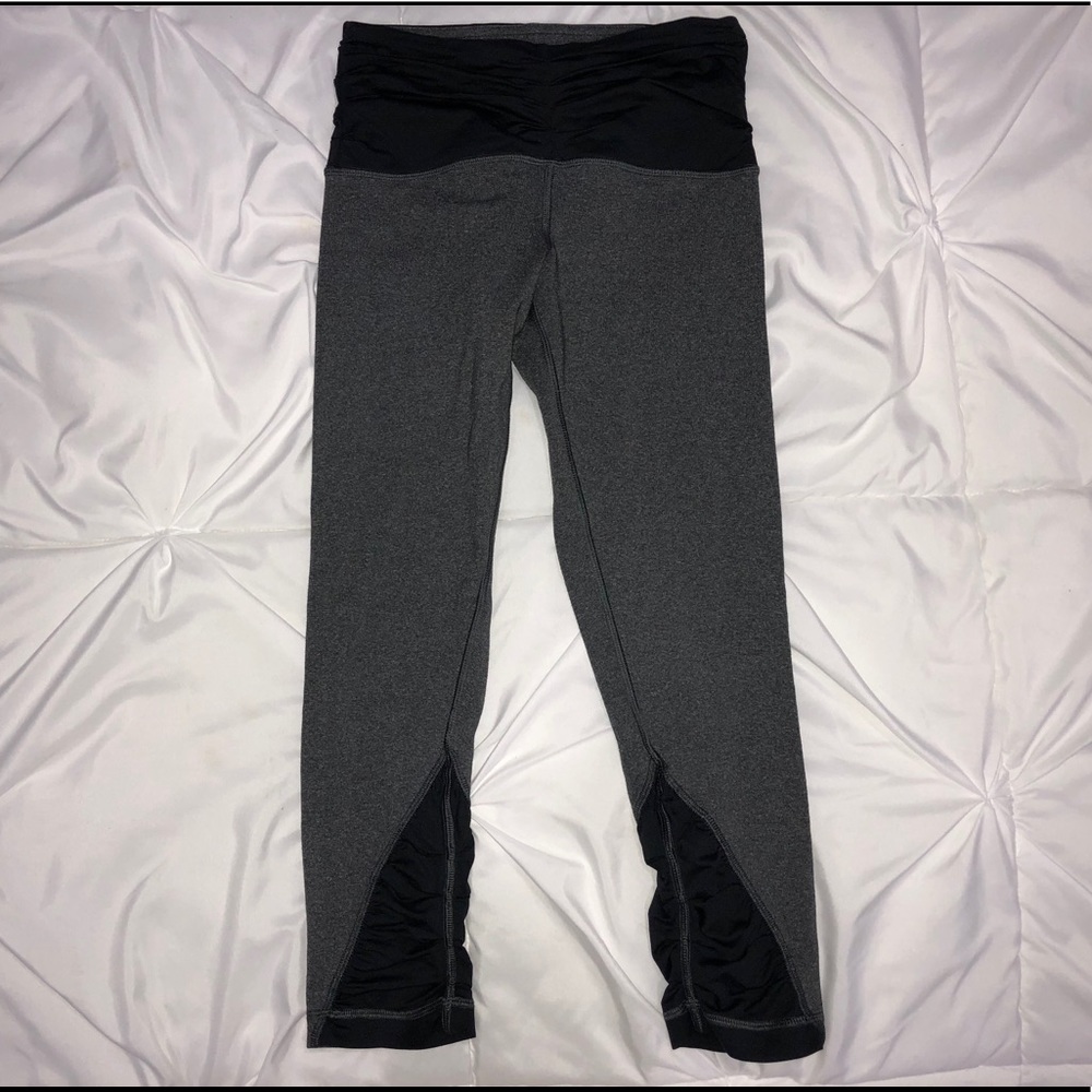 Lululemon Charcoal Grey/Black Crop Pants Size 4